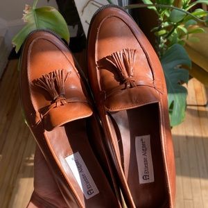 Vintage Ettiene Aligner Brown Leather Loafers